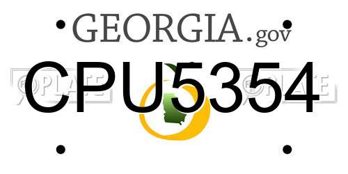 CPU5354 Georgia License Plate