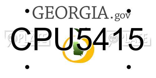 CPU5415 Georgia License Plate