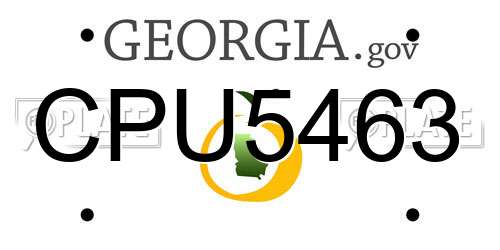 CPU5463 Georgia License Plate