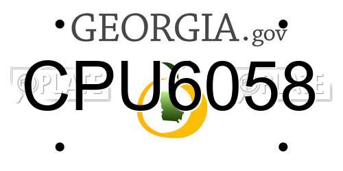 CPU6058 Georgia License Plate