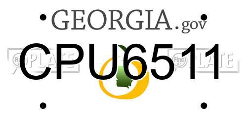 CPU6511 Georgia License Plate
