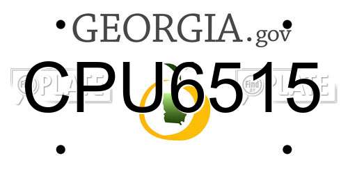 CPU6515 Georgia License Plate