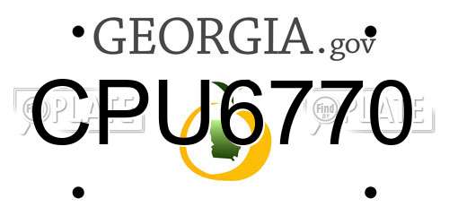 CPU6770 Georgia License Plate