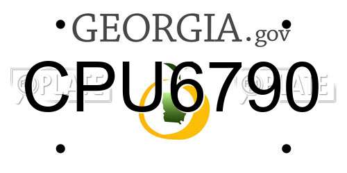 CPU6790 Georgia License Plate