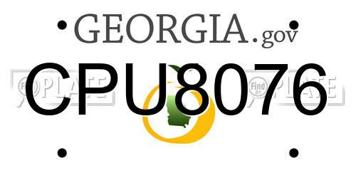 CPU8076 Georgia License Plate
