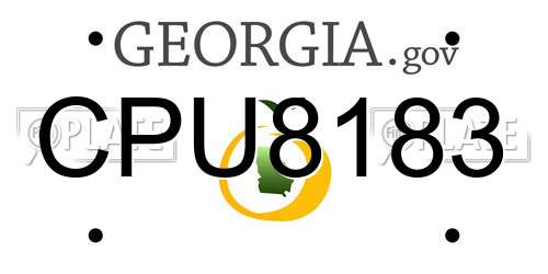 CPU8183 Georgia License Plate