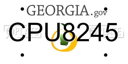 CPU8245 Georgia License Plate