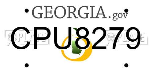 CPU8279 Georgia License Plate