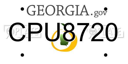 CPU8720 Georgia License Plate