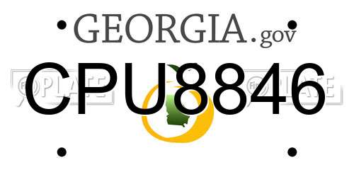 CPU8846 Georgia License Plate