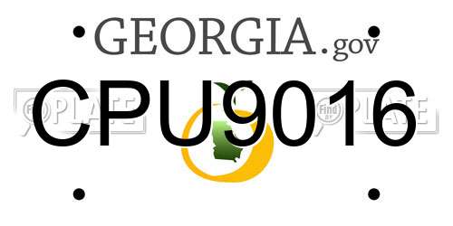 CPU9016 Georgia License Plate