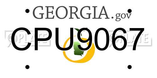 CPU9067 Georgia License Plate