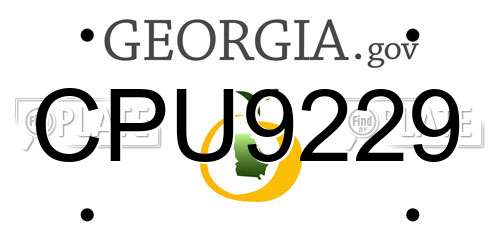 CPU9229 Georgia License Plate