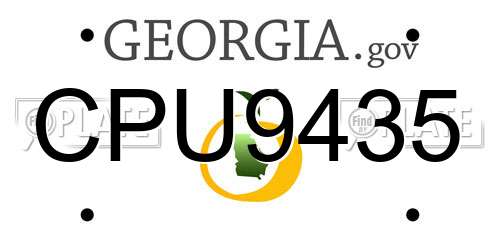 CPU9435 Georgia License Plate