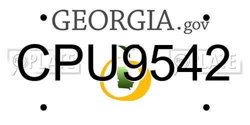 CPU9542 Georgia License Plate