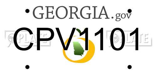CPV1101 Georgia License Plate