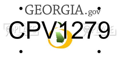 CPV1279 Georgia License Plate