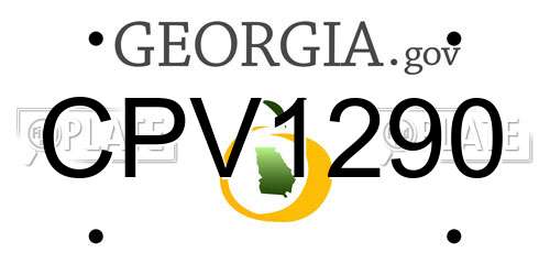 CPV1290 Georgia License Plate