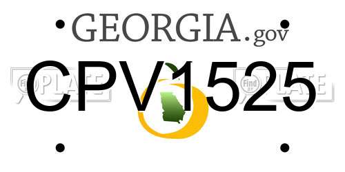 CPV1525 Georgia License Plate