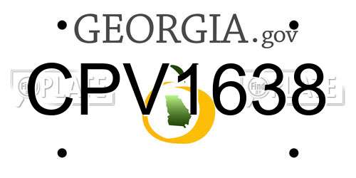 CPV1638 Georgia License Plate