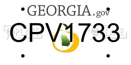 CPV1733 Georgia License Plate