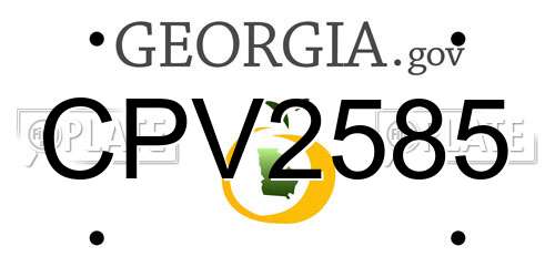 CPV2585 Georgia License Plate