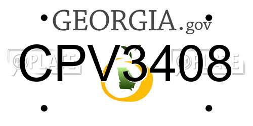 CPV3408 Georgia License Plate