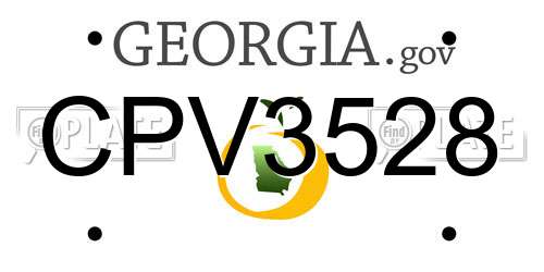 CPV3528 Georgia License Plate