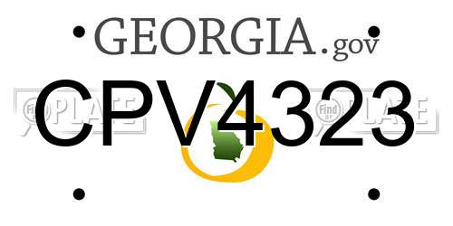 CPV4323 Georgia License Plate