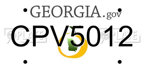 CPV5012 Georgia License Plate