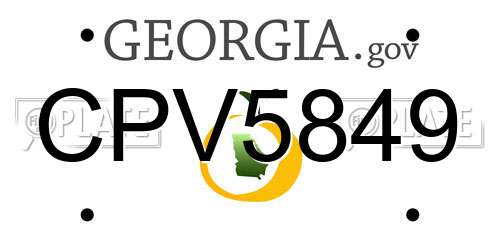 CPV5849 Georgia License Plate