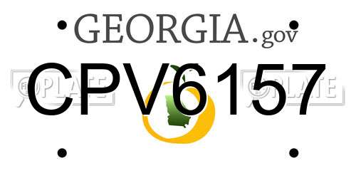 CPV6157 Georgia License Plate