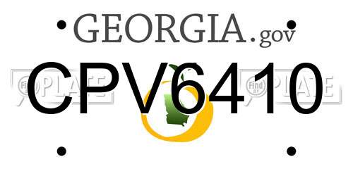 CPV6410 Georgia License Plate