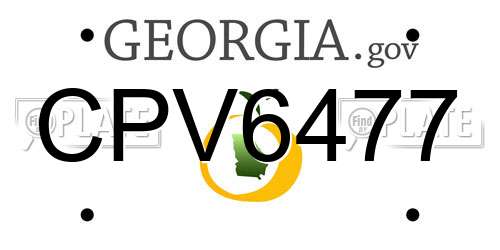 CPV6477 Georgia License Plate