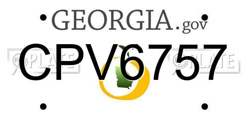 CPV6757 Georgia License Plate