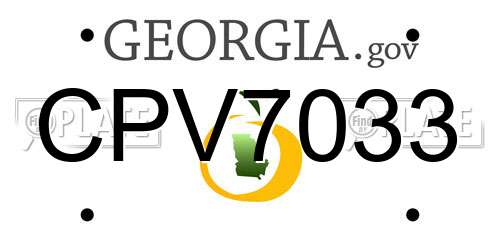 CPV7033 Georgia License Plate