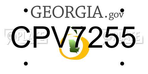 CPV7255 Georgia License Plate