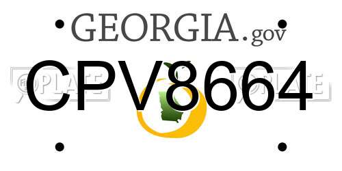 CPV8664 Georgia License Plate