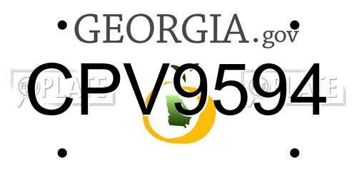 CPV9594 Georgia License Plate