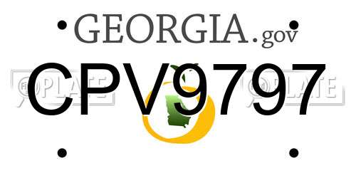CPV9797 Georgia License Plate
