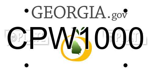 CPW1000 Georgia License Plate