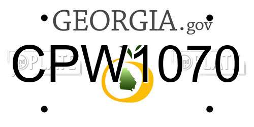 CPW1070 Georgia License Plate