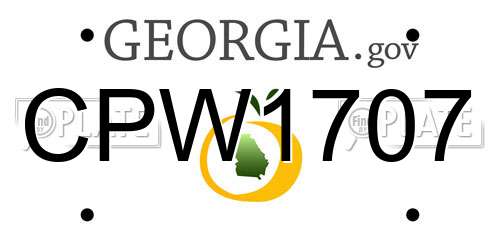 CPW1707 Georgia License Plate