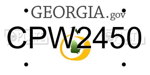 CPW2450 Georgia License Plate