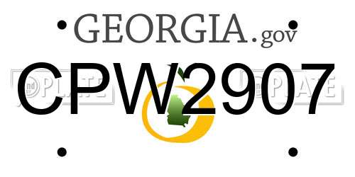 CPW2907 Georgia License Plate