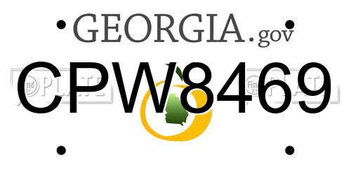 CPW8469 Georgia License Plate