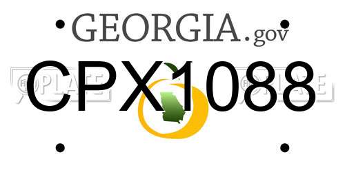 CPX1088 Georgia License Plate