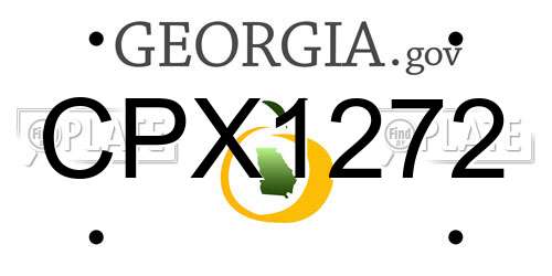 CPX1272 Georgia License Plate