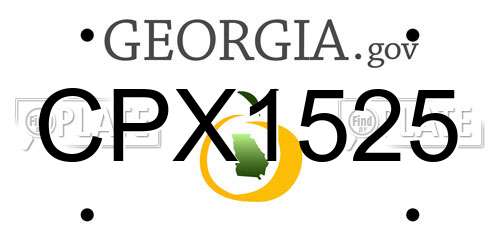 CPX1525 Georgia License Plate
