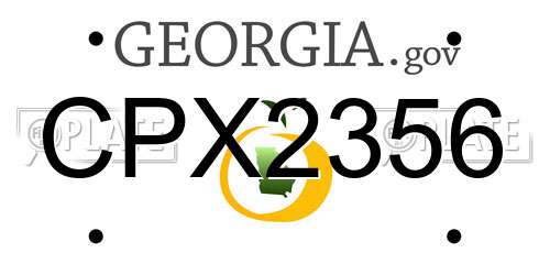 CPX2356 Georgia License Plate